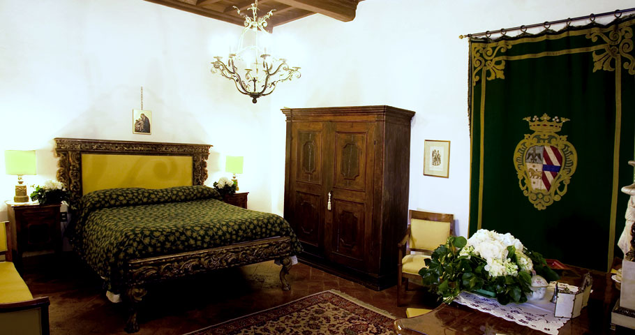 Camera da letto della villa